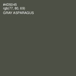 #4D5045 - Gray Asparagus Color Image